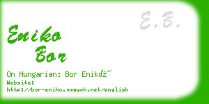 eniko bor business card